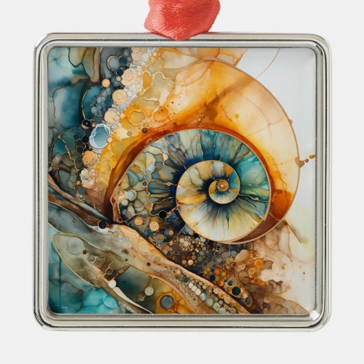 Ammonite Gem Fossil Weihnachtsschmuck (Vorne)