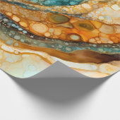 Ammonite Gem Fossil Wrapping Paper Geschenkpapier (Ecke)