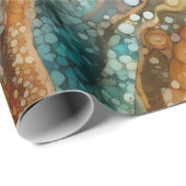 Ammonite Gem Fossil Wrapping Paper Geschenkpapier (Rolleneckpunkt)
