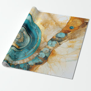 Ammonite Gem Fossil Wrapping Paper Geschenkpapier