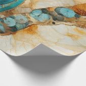 Ammonite Gem Fossil Wrapping Paper Geschenkpapier (Ecke)