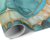 Ammonite Gem Fossil Wrapping Paper Geschenkpapier (Rolleneckpunkt)