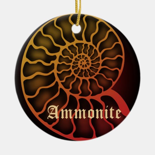 Ammonite Keramik Ornament (Vorne)
