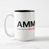 AmmoSeek Logo-Kaffee-Tasse 2019 Zweifarbige Tasse (Links)