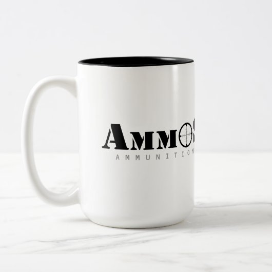 AmmoSeek Logo-nur Kaffee-Tasse Zweifarbige Tasse (Links)