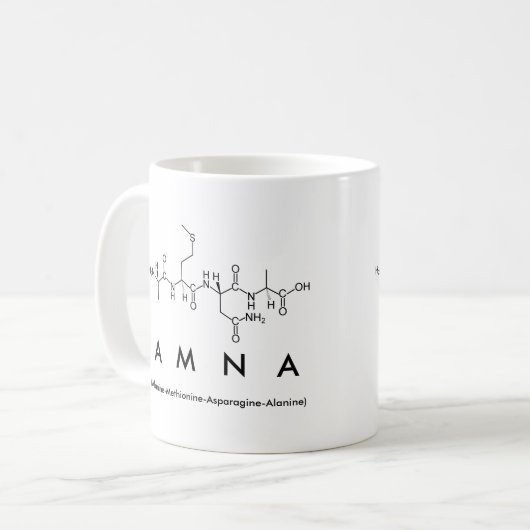 Amna Peptidname Tasse (Vorderseite Links)