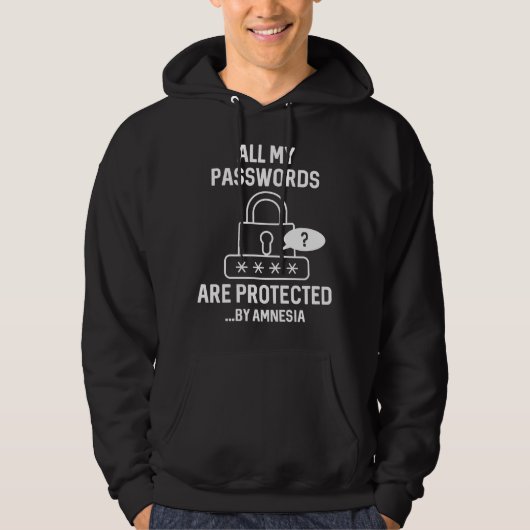 Amnesia Passwords Hoodie (Vorderseite)