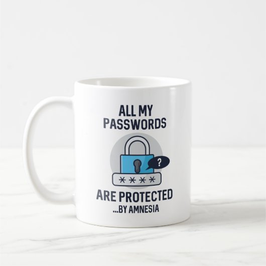 Amnesia Passwords Kaffeetasse (Links)
