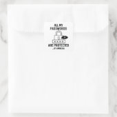 Amnesia Passwords Quadratischer Aufkleber (Tasche)