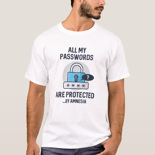 Amnesia Passwords T-Shirt (Vorderseite)