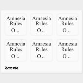 Amnesie Quadratischer Aufkleber (Blatt)