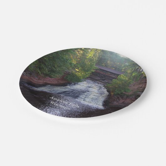 Amnicon Falls Papierplatte Pappteller (Schrägansicht)