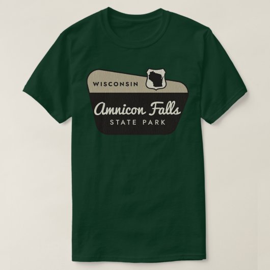 Amnicon Falls Staat Park Wisconsin Willkommenszeic T-Shirt (Design vorne)