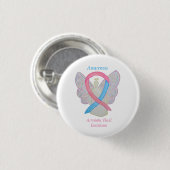 Amniotisches Fluid Embolism Awareness Angel Ribbon Button (Vorne & Hinten)