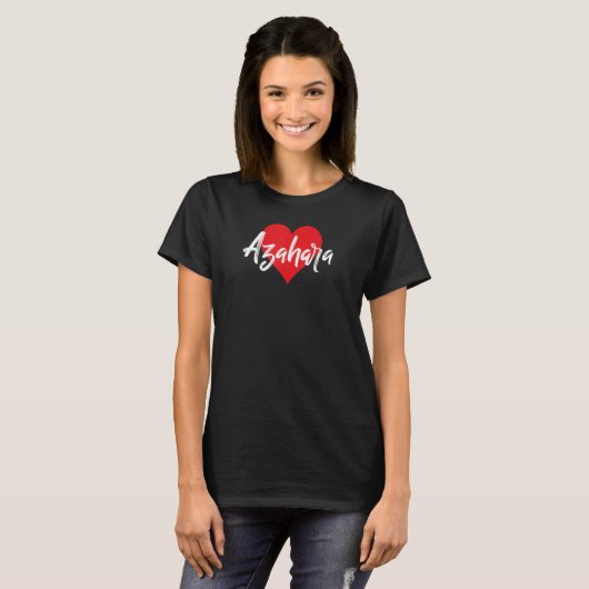 Amo A Azahara Primer Nombre Yo Corazón T-Shirt (Vorne ganz)