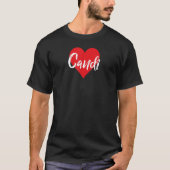 Amo A Candi Primer Nombre Yo Corazón T-Shirt (Vorderseite)