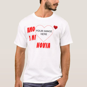 Amo A Mi Novia benutzerdefiniertes rotes Shirt