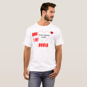 Amo A Mi Novia benutzerdefiniertes rotes Shirt (Vorne ganz)
