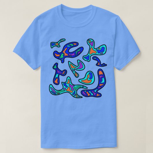 Amöbe blau 1 T-Shirt (Design vorne)