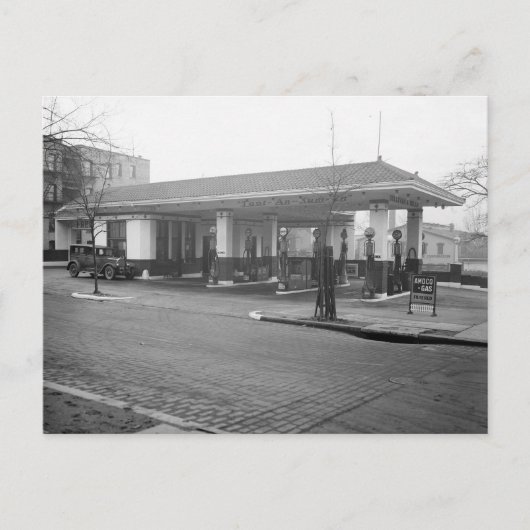 Amoco-Tankstelle, 1925 Postkarte (Vorderseite)