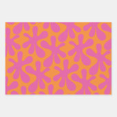 Amoeba Dance Funky Retro Modernes Abstraktes Muste Geschenkpapier Set (Vorderseite)