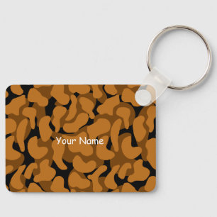 Amoeba Moderne Bio Formen Abstrakt Orange Schlüsselanhänger