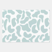 Amoeba Moderne Bio Formen Circle Blue Turquoise Geschenkpapier Set (Vorderseite 3)