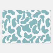 Amoeba Moderne Bio Formen Circle Blue Turquoise Geschenkpapier Set (Vorderseite 2)