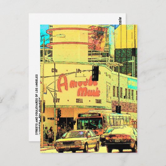 Amoeba on Sunset - Postkarte (Vorne/Hinten)