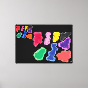 Amoeben in den Mikroben Stretched Canvas Print Leinwanddruck