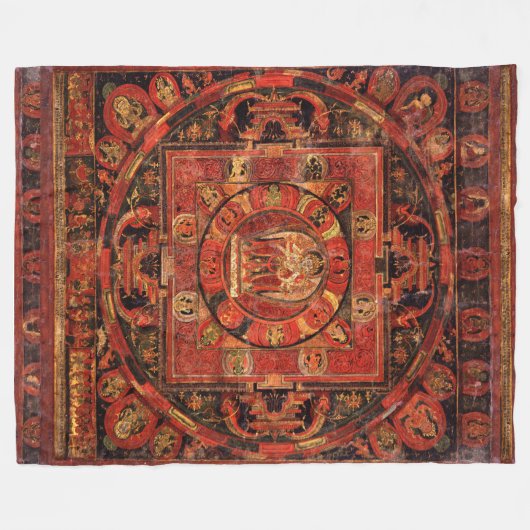 Amogapasha Mandala Thangka Fleecedecke (Vorderseite (Horizontal))