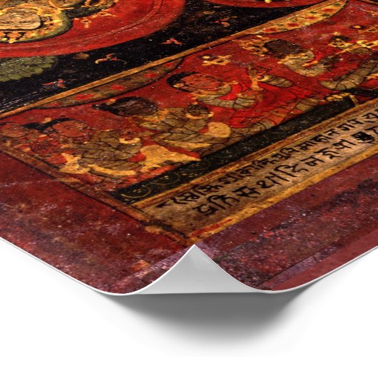 Amogapasha Mandala Thangka Poster (Ecke)