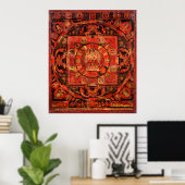 Amogapasha Mandala Thangka Poster (Heimbüro)