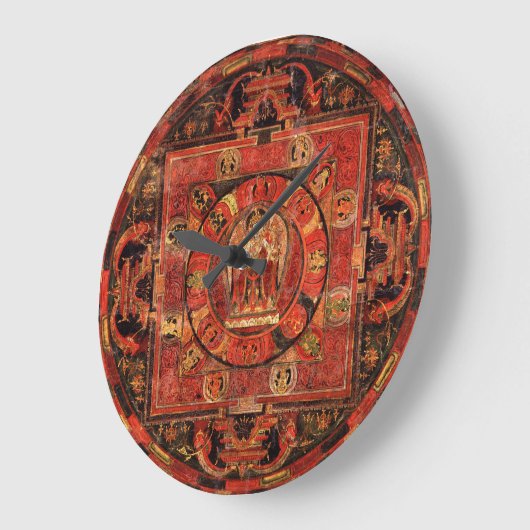 Amogapasha Mandala Wall Clock Große Wanduhr (Winkel)