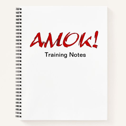 AMOK Training Notebook Notizblock (Vorderseite)