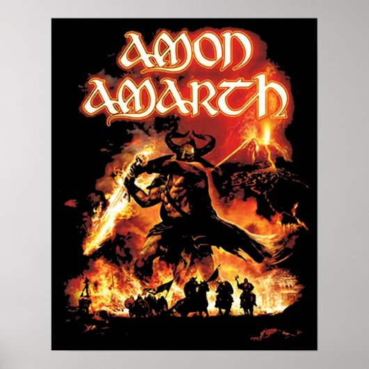 Amon Amarth Retro Fan Art Tribute Design Poster (Vorne)