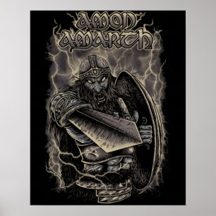 Amon Amarth Retro Fan Design Poster