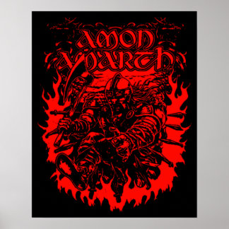 Amon Amarth Retro Pastel Tribute Poster