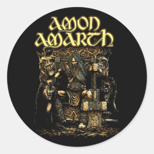 Amon Amarth Thor Band Logo offiziell Runder Aufkleber
