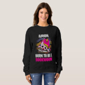 Amon Geboren, ein Buchwurm Personalisiert zu sein Sweatshirt (Vorne ganz)