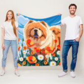 AMONG THE POPPIES Chow Fleecedecke