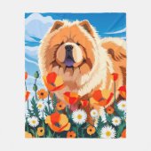 AMONG THE POPPIES Chow Fleecedecke (Vorderseite)