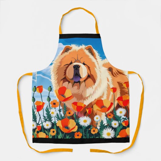 AMONG THE POPPIES Chow Schürze (Vorderseite)