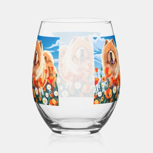 AMONG THE POPPIES Chow Weinglas Ohne Stiel (Rechts)
