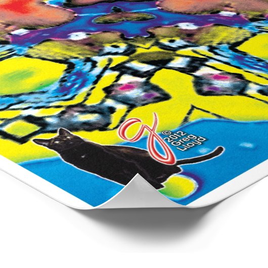 Amonium Kinetic Collage Kaleidoscope Poster (Ecke)