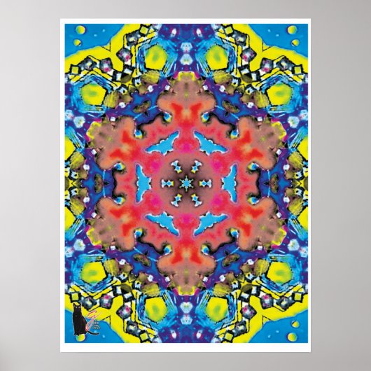 Amonium Kinetic Collage Kaleidoscope Poster (Vorne)
