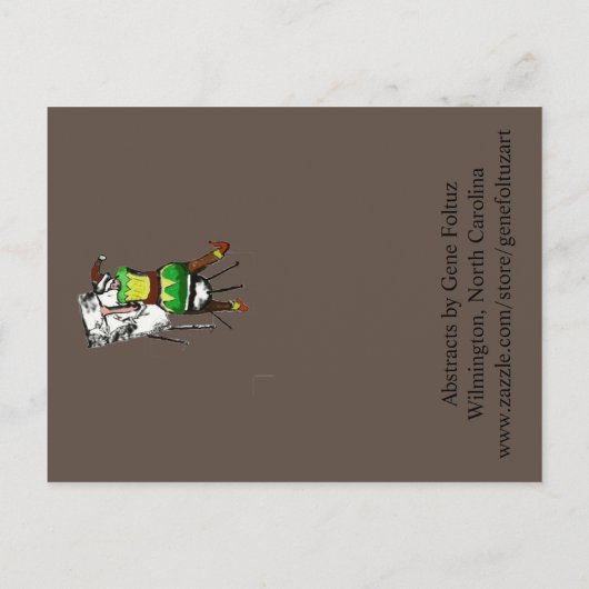 Amor - Abstrakt von Gene Foltuz Mini Print Postkarte (Rückseite)