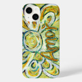 Amor Angel Word Art Custom iPhone Case (Rückseite)