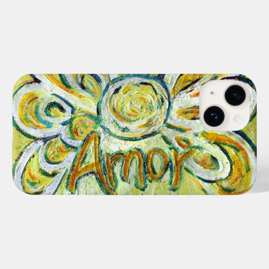 Amor Angel Word Art Custom iPhone Case (Rückseite (Horizontal))