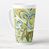 Amor Angel Word Art Custom Latte Tassen Cup (Linke Ecke)